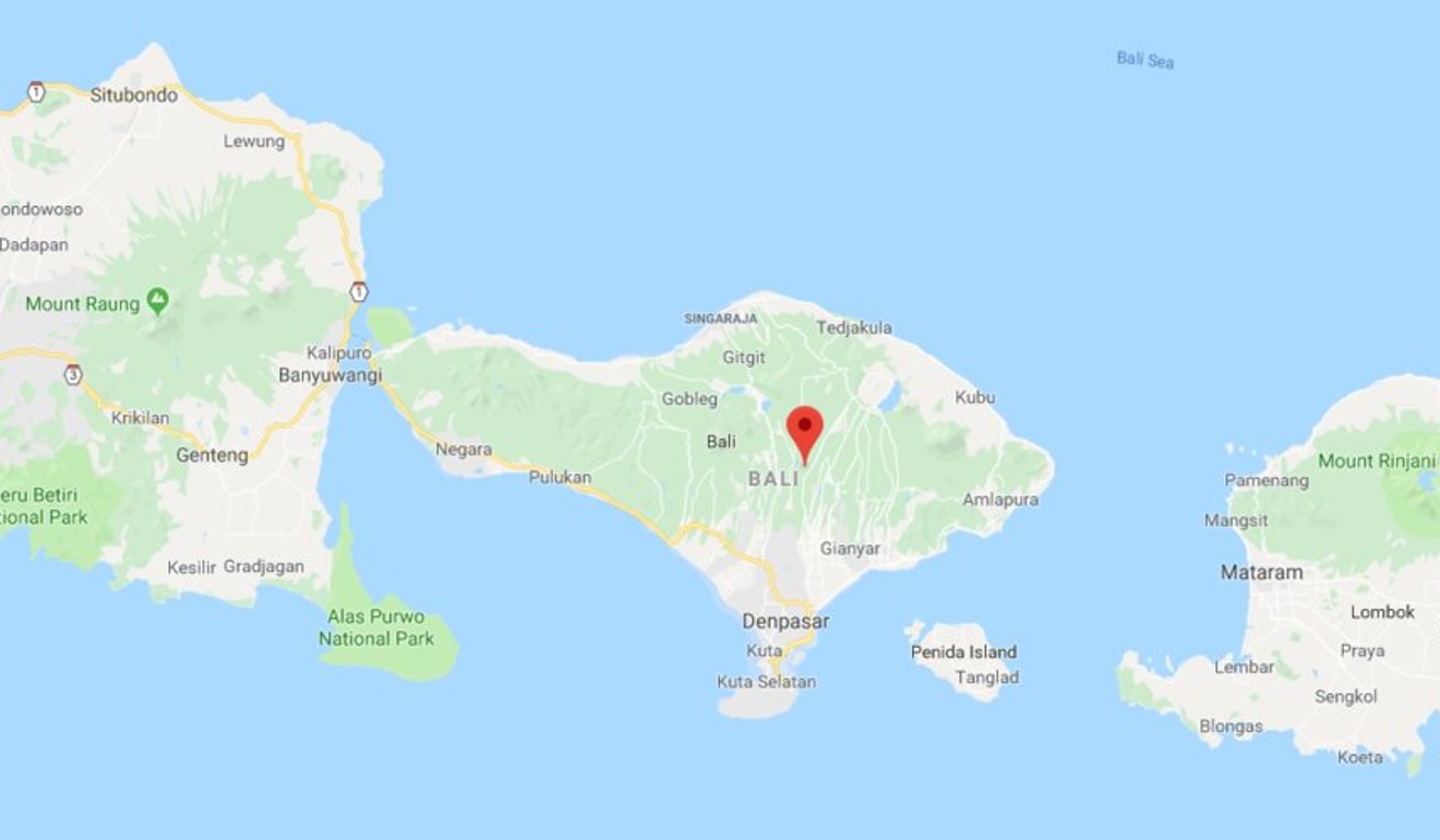 Location of the Hanging Gardens of Bali. Photo: Google Maps