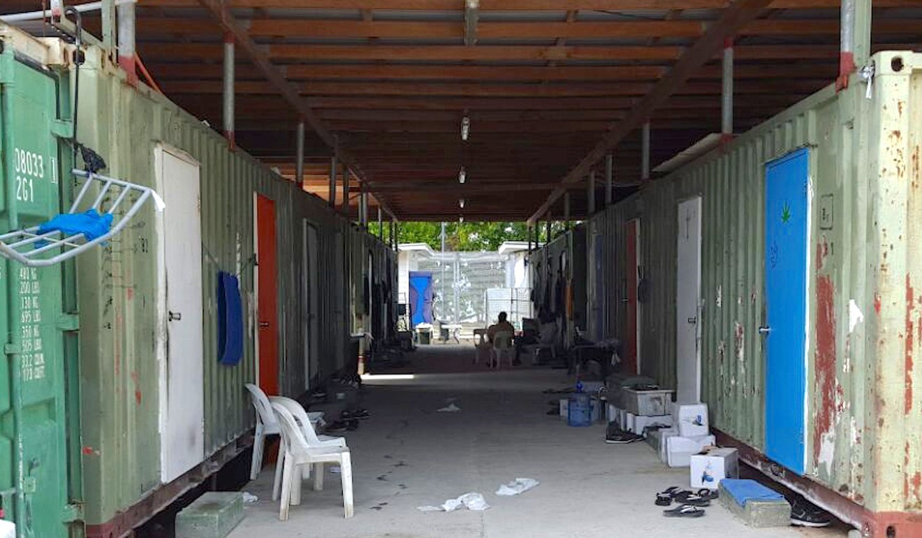 Shipping containers are used as shelters at the Manus Island detention centre. Photo: Reuters