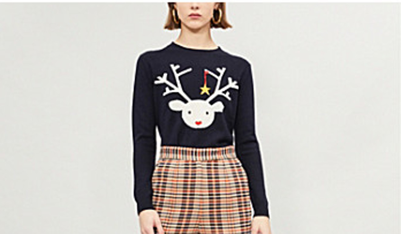 Reindeer cashmere and wool-blend jumper by Chinti & Parker.