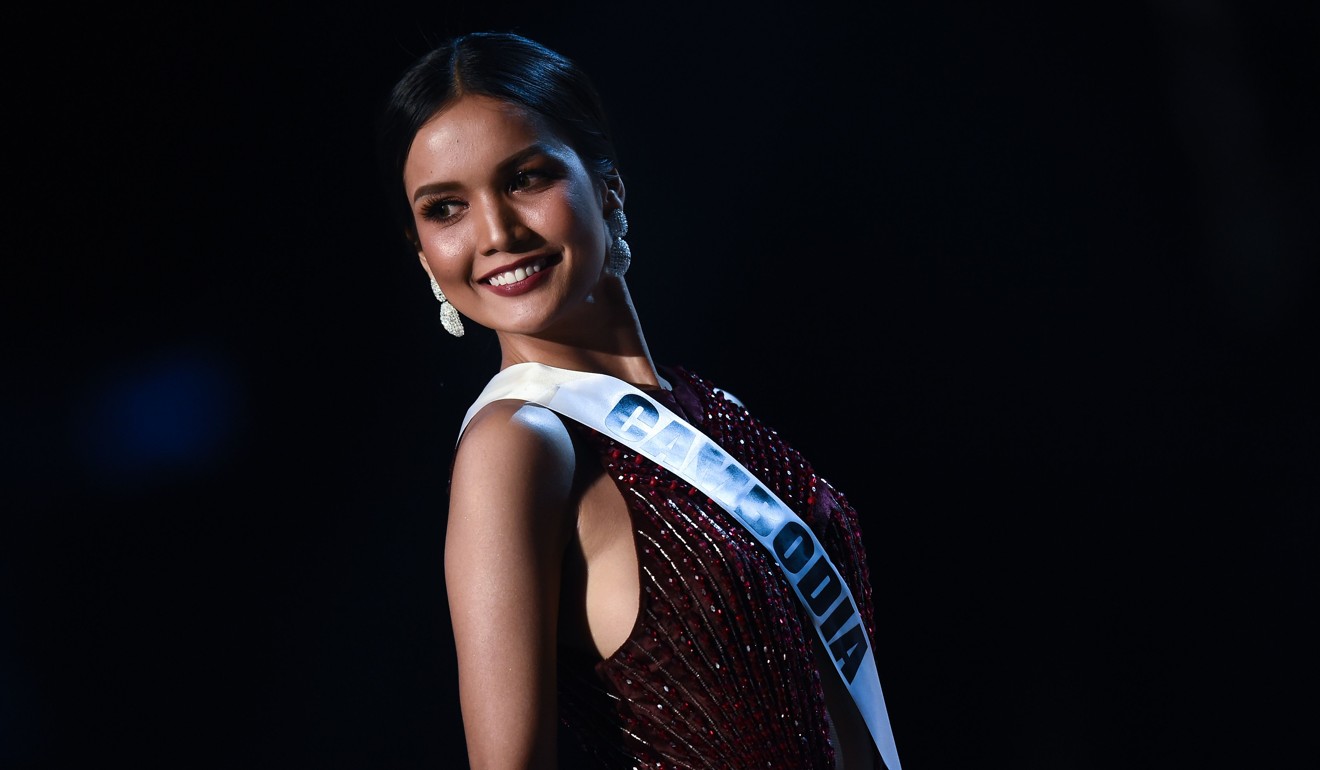 Nat Rern of Cambodia competes in the evening gown competition during the 2018 Miss Universe pageant in Bangkok on Thursday. Photo: Agence France-Presse