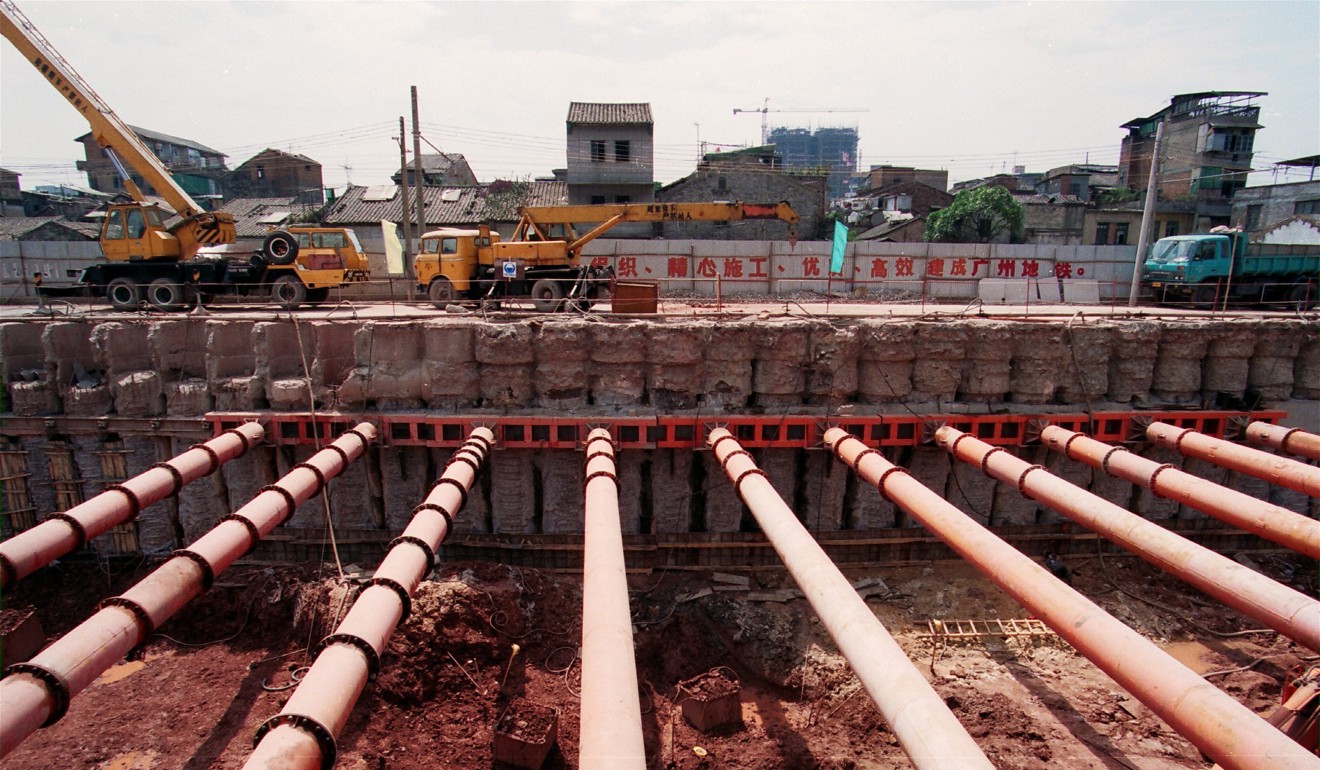 A massive rail project under construction in Guangzhou. Photo: Handout