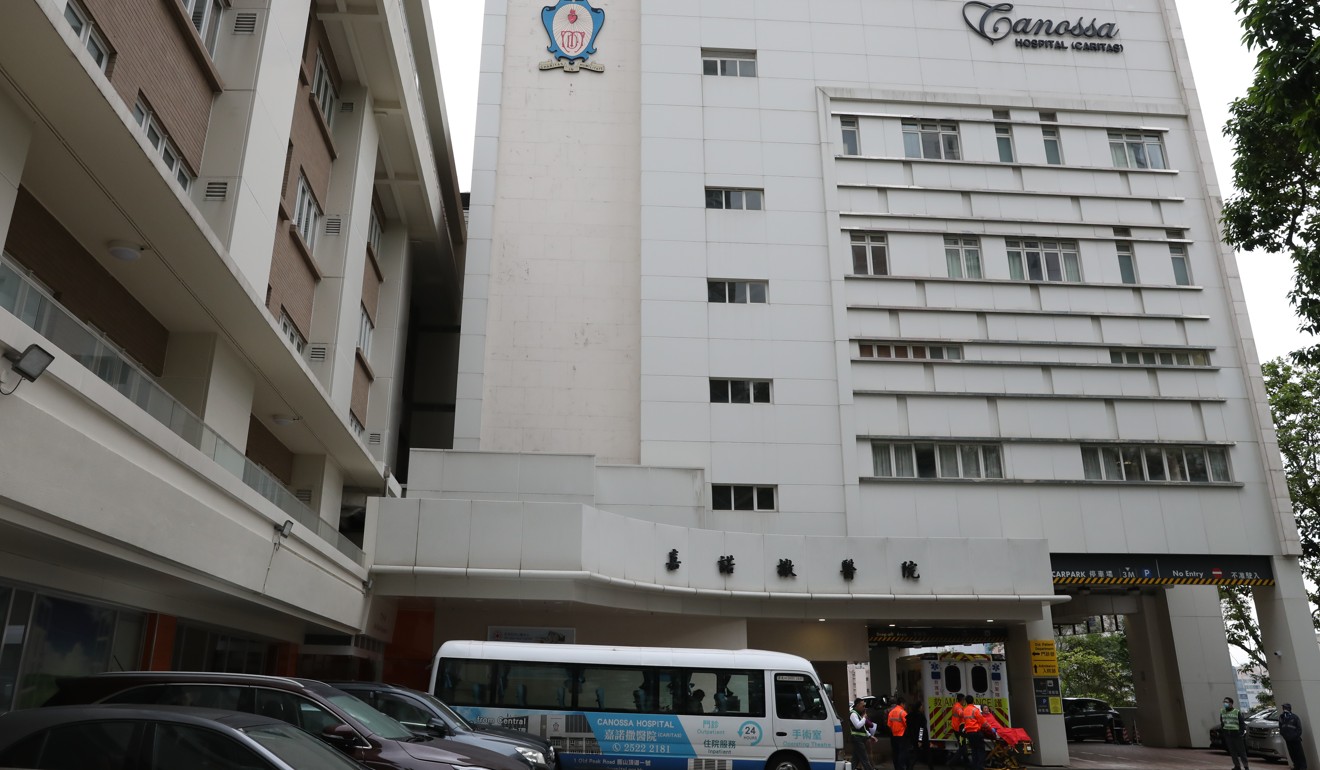 Canossa Hospital, where Yeung died. Photo: Nora Tam