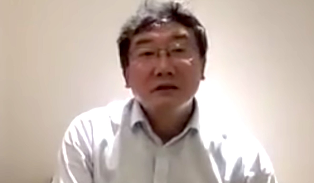 Video released last month of a man believed to be judge Wang Linqing discussing the case. Photo: YouTube