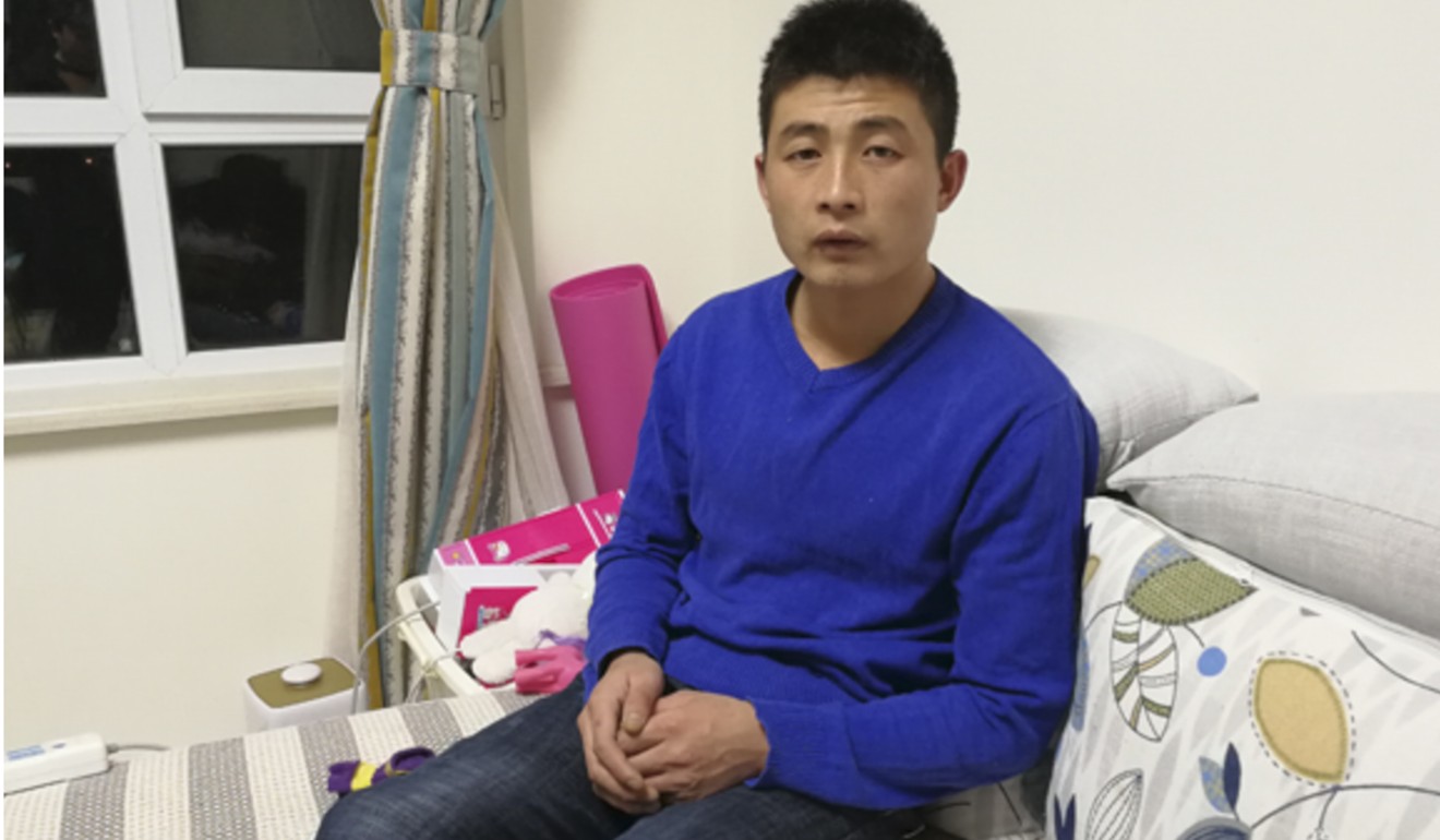 Sun Haida, 28, was lured by syndicate members by the promise of work when he was at a railway station in Harbin. He was rescued after five years. Photo: Thepaper.cn