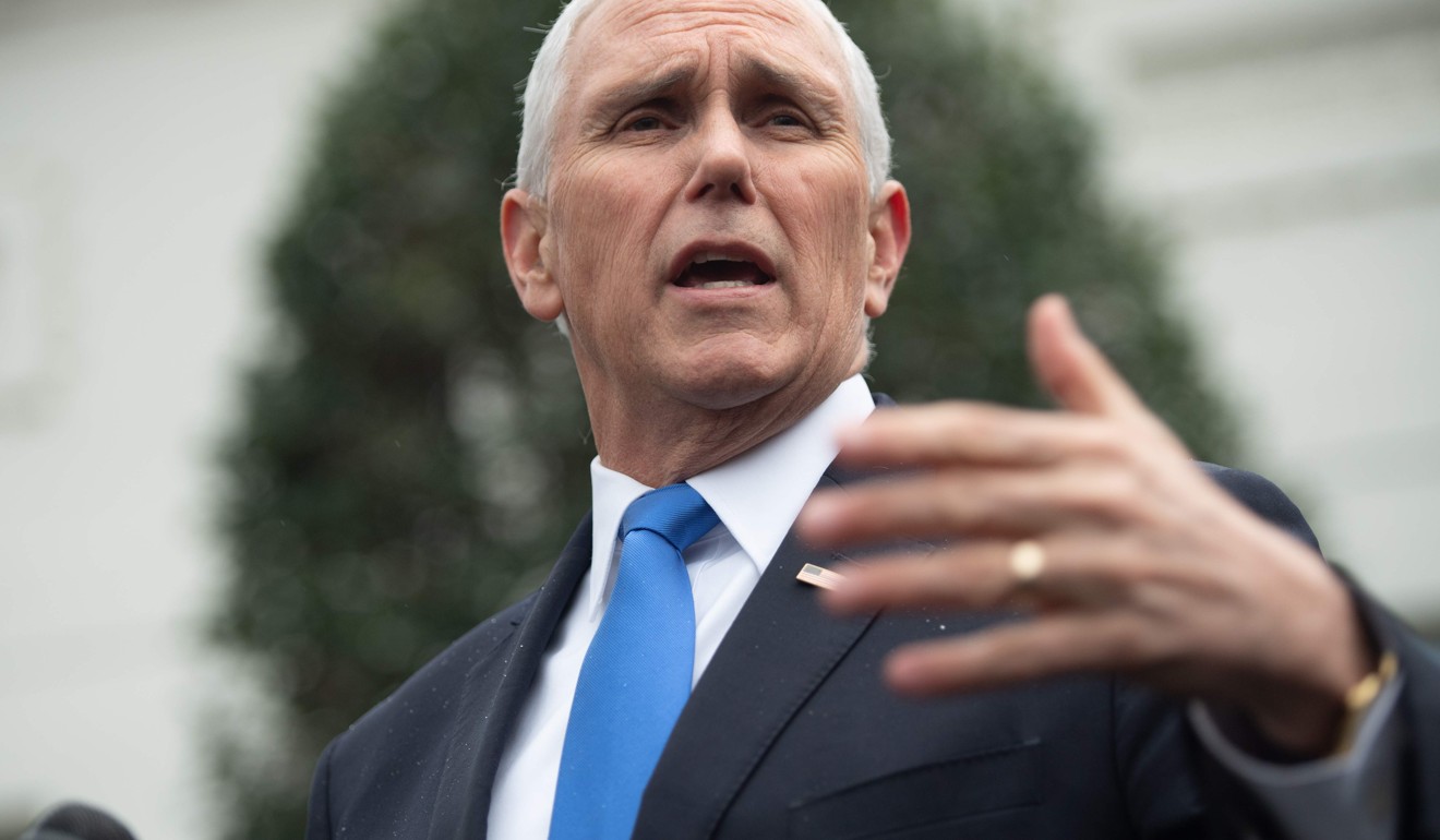 US Vice-President Mike Pence issued a rallying cry to opponents of Venezuelan President Nicolas Maduro on the eve of planned protest marches. Photo: AFP