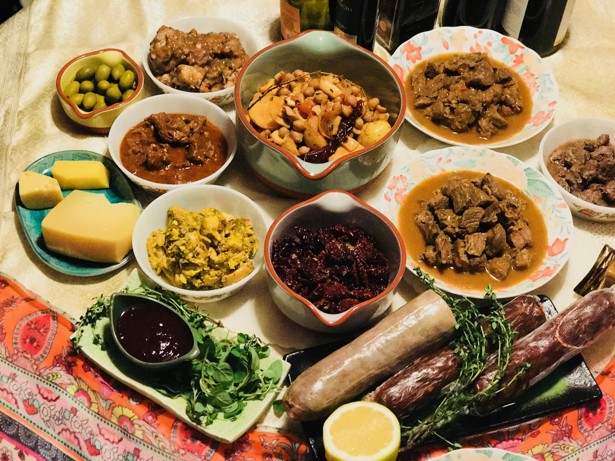 A sample spread from the Taste of the World menu at Relishdotsg.