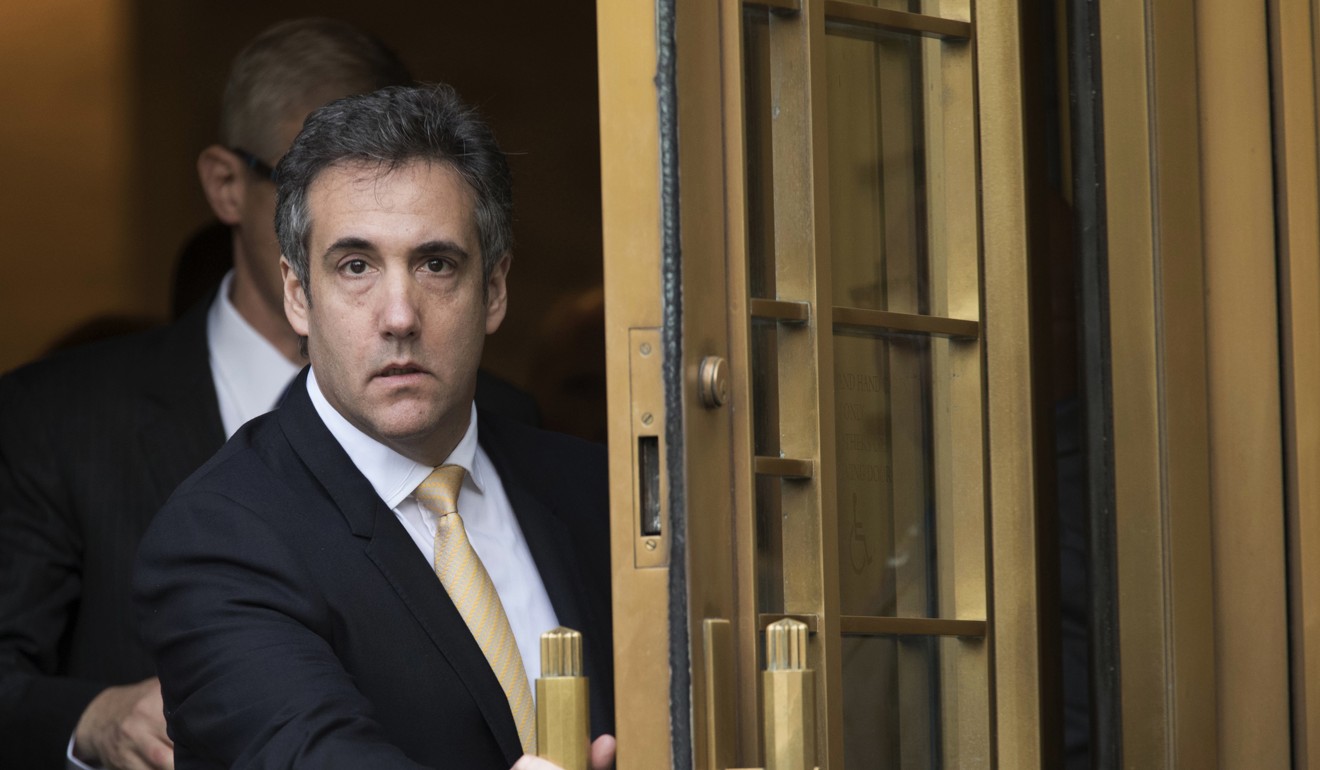Michael Cohen leaving court in August 2018 after pleading guilty to charges including campaign finance fraud stemming from hush money payments to porn actress Stormy Daniels. Photo: AP