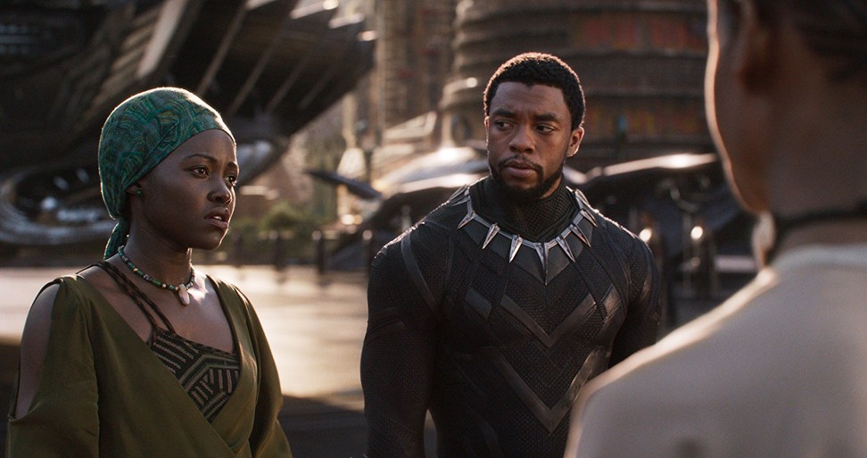 The superhero film ‘Black Panther’, starring wick Boseman (centre) in the title role, is now the ninth-highest-grossing film of all time after earning more than US$1.3 billion worldwide. Photo: Marvel/Disney