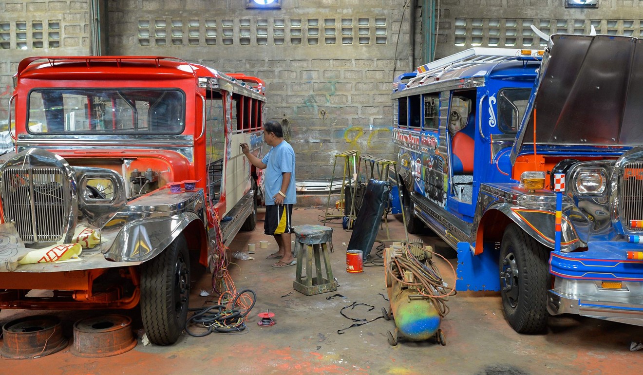 Jeepney artist Vic Capuno at a workshop in San Pablo, Laguna province, south of Manila. Photo: Agence France-Presse