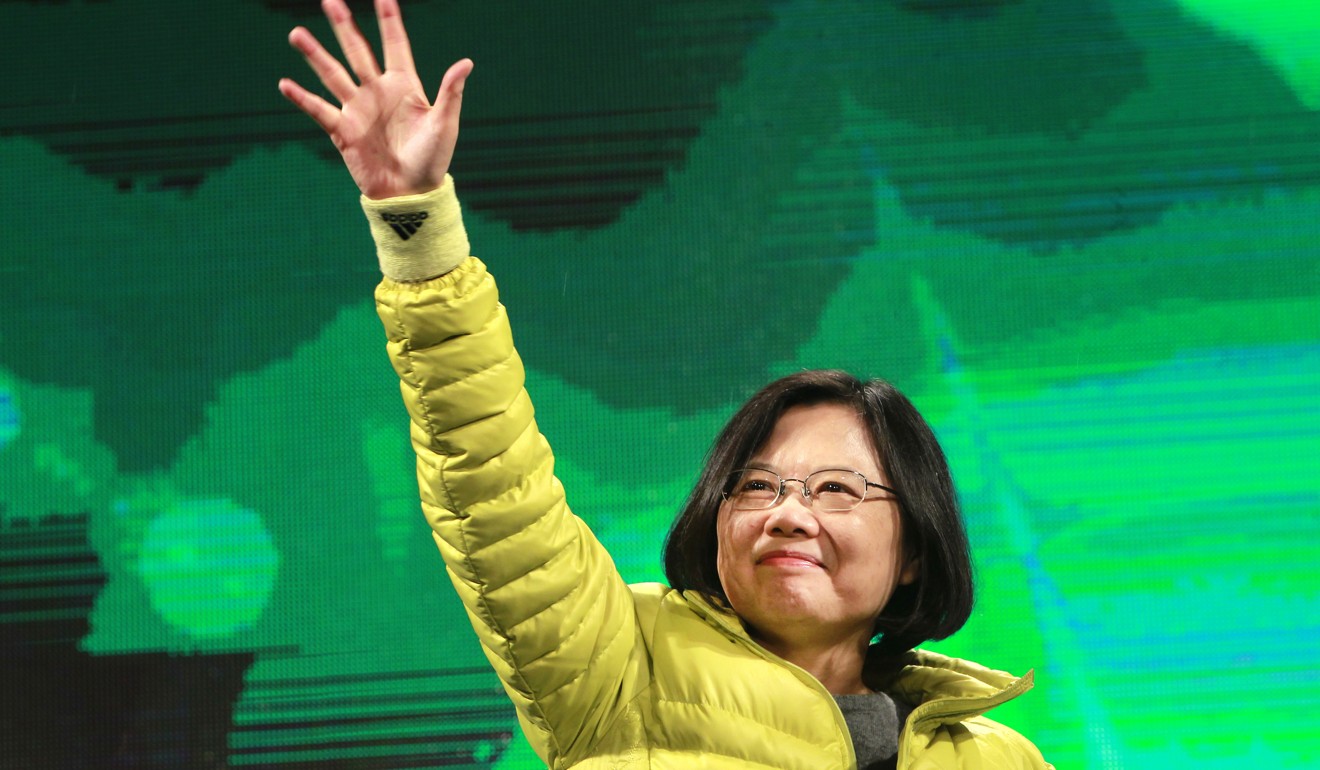 Support for Tsai Ing-wen rose by 10 points in one poll. Photo: AP