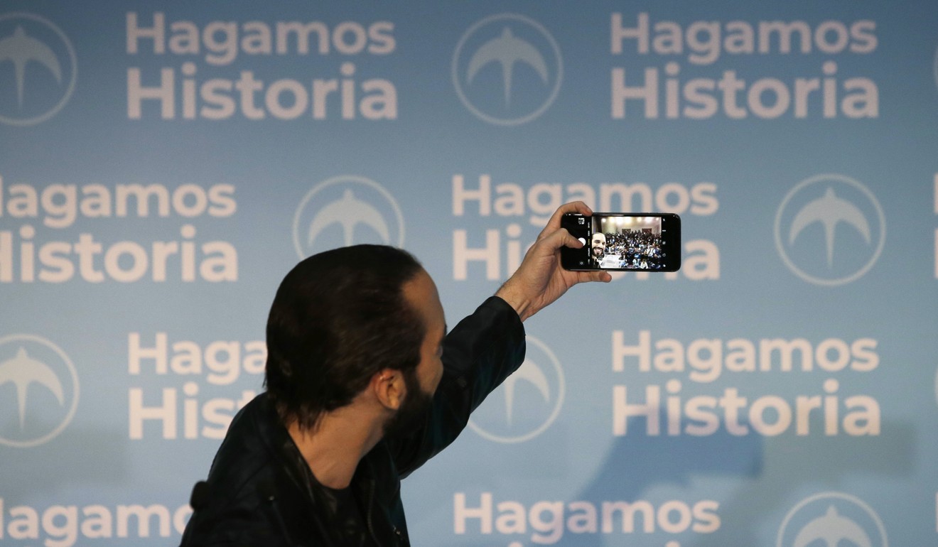 Nayib Bukele is an avid social media user. Photo: AP