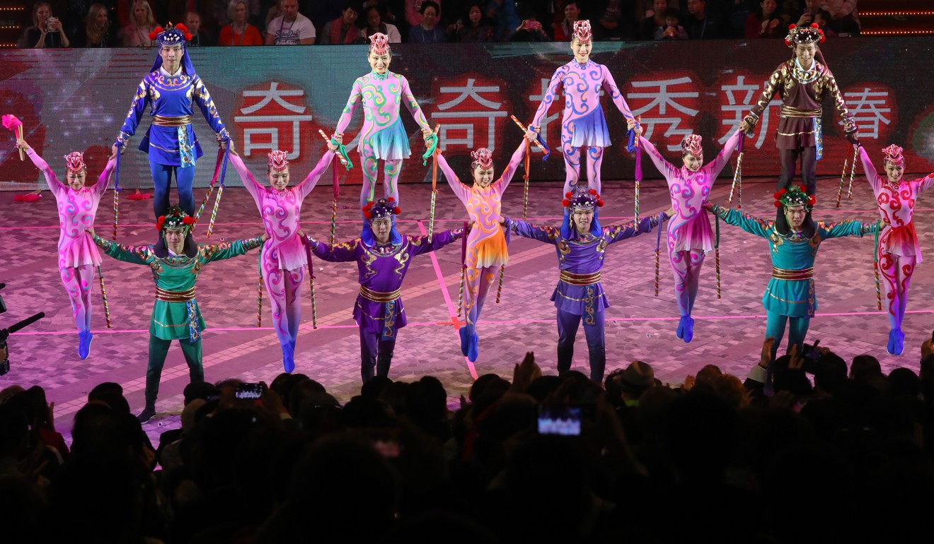 Performers at the Cathay Pacific International Lunar New Year night parade. Photo: Edmond So