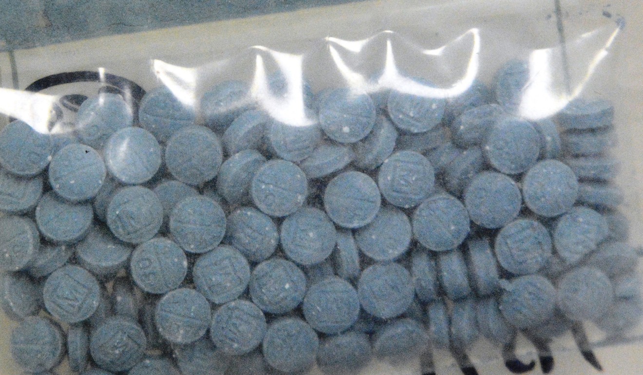 A bag of heroin fentanyl pills seized by the US Drug Enforcement Administration. Photo: Tribune News Service