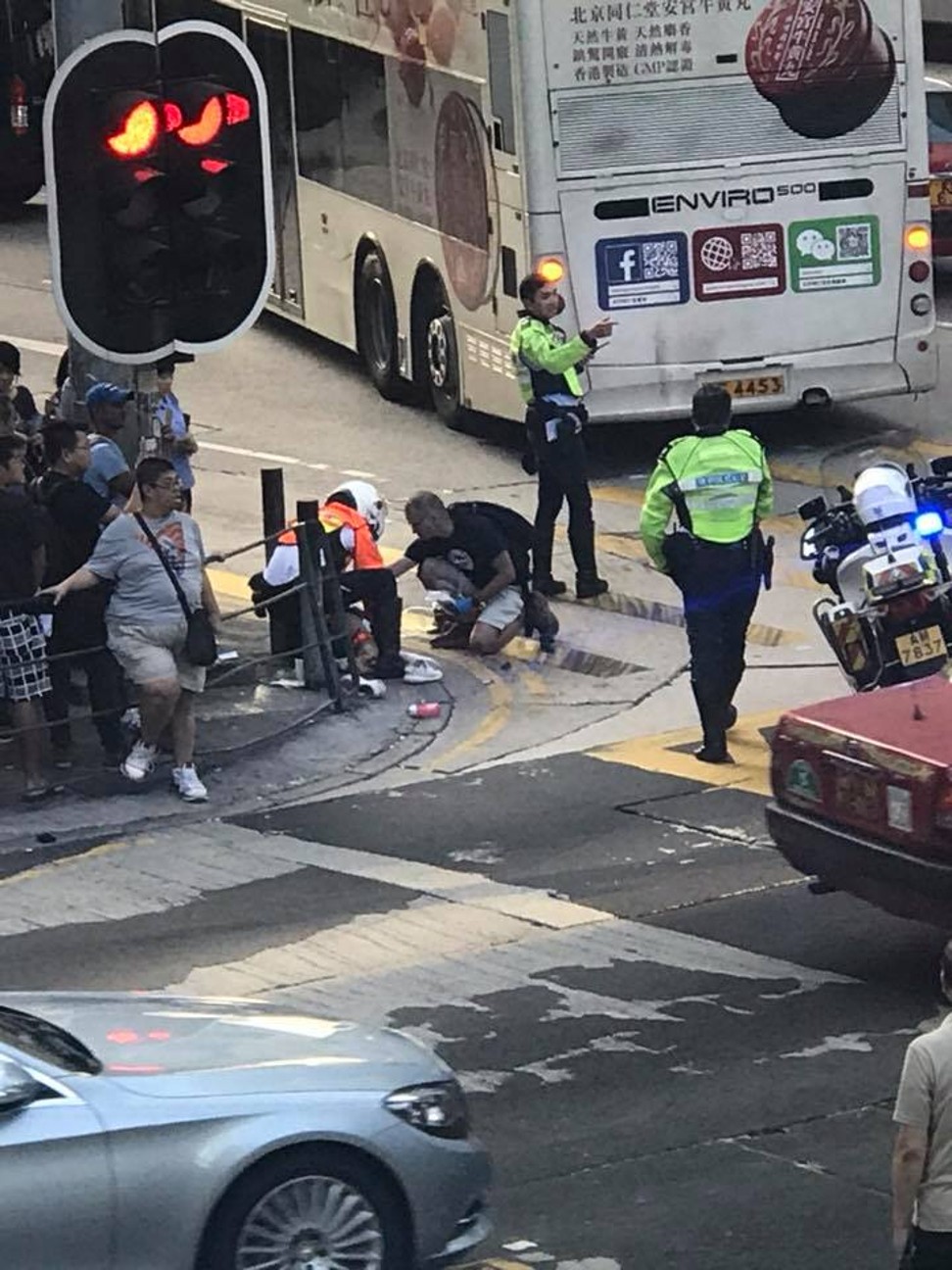 Police on the scene after the incident in November 2017. Photo: Handout