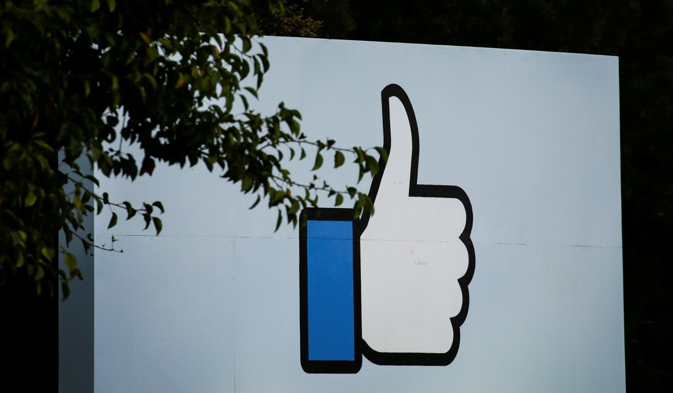 The entrance sign to Facebook headquarters in Menlo Park, California. Photo: Reuters