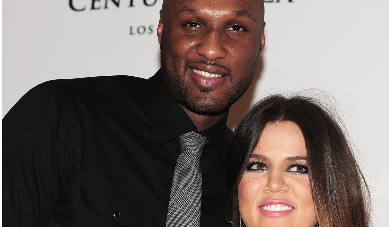 Odom with Khloe Kardashian in 2012. Photo: AFP