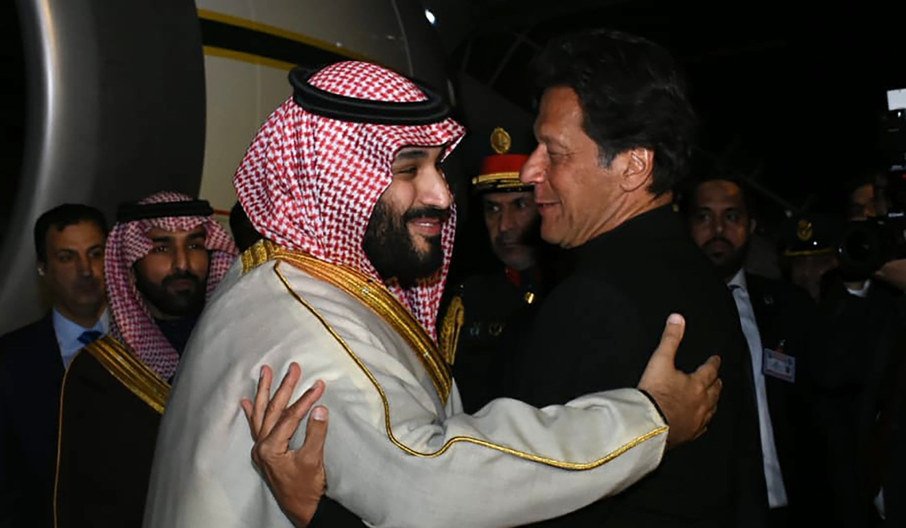 Saudi Arabian Crown Prince Mohammed bin Salman and Pakistan’s Prime Minister Imran Khan. Photo: AFP