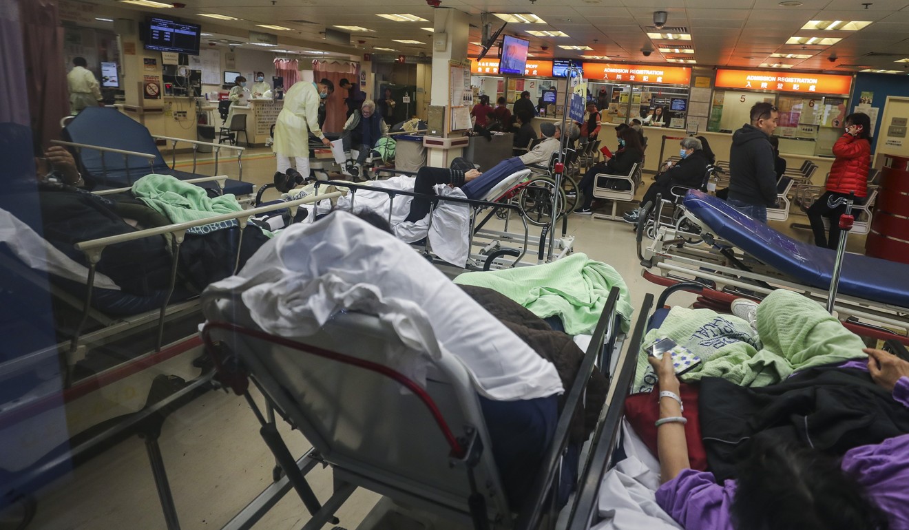 The accident and emergency room at Queen Elizabeth Hospital in Yau Ma Tei. Photo: Nora Tam