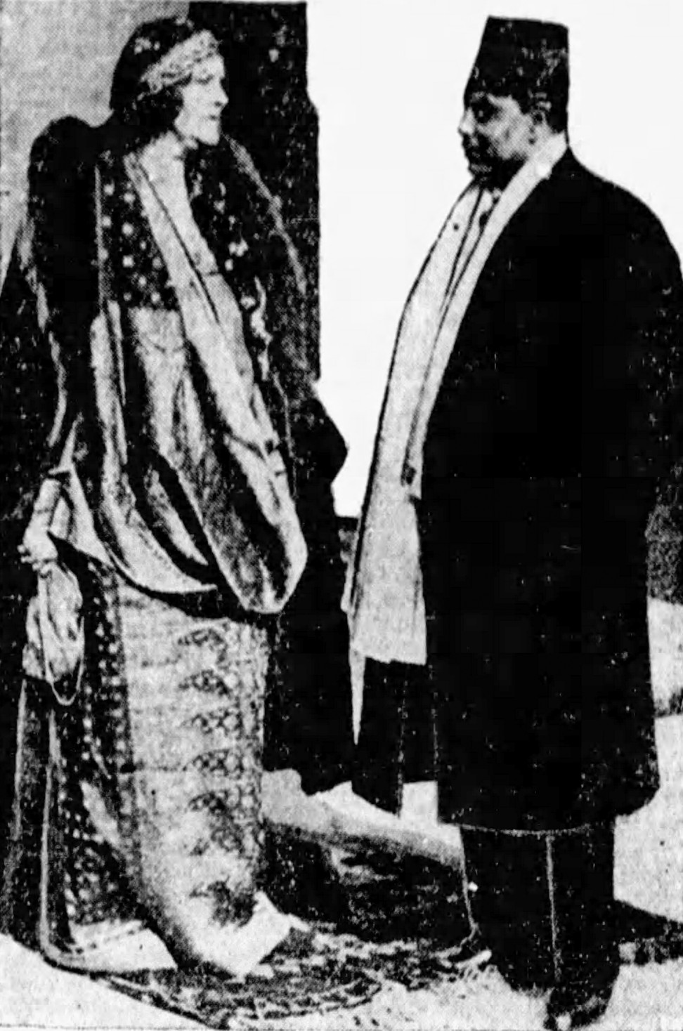 A 1932 picture of Palmer with the mystery Muslim who was often and incorrectly identified as Sheldrake.