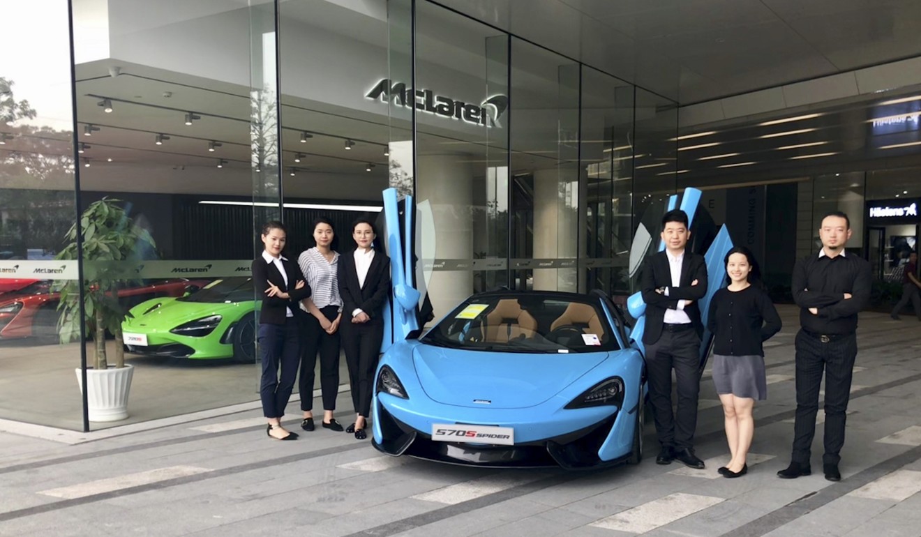 McLaren’s Shenzhen dealership is among the 12 the carmaker has in China. Photo: Handout