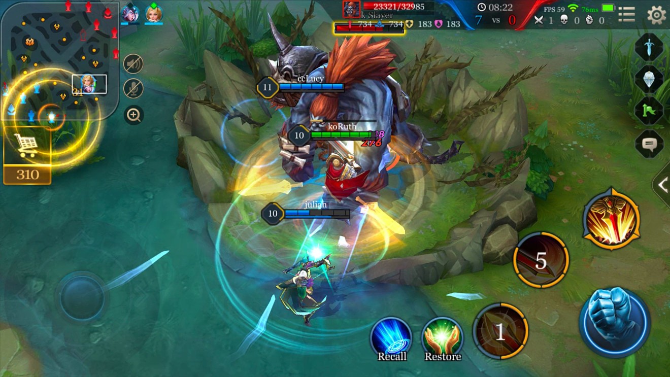 Arena of Valor pits two teams of five against each other. (Picture: Tencent)