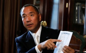 Billionaire businessman Guo Wengui speaks during an interview in New York City in April. Photo: Reuters
