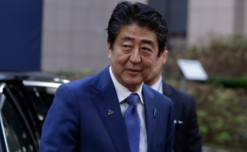 Japanese Prime Minister Shinzo Abe: in China for landmark visit. Photo: AFP