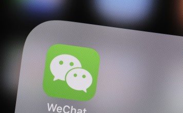 The icon for the Tencent Holdings Ltd. WeChat messaging application. Photo: Bloomberg