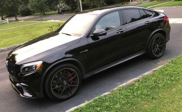 The 2018 Mercedes-AMG GLC 63 S Coupe ‘is great to drive – a perfect execution of a flawed concept of combining an SUV and a sports car’. Photos: Matthew DeBord/Business Insider