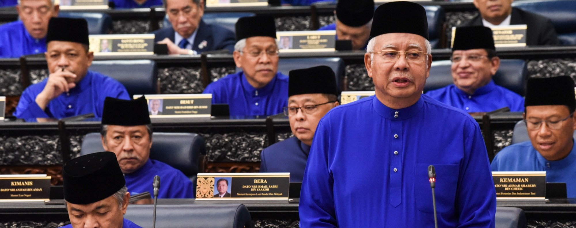Najib Razak, Malaysia’s man of many hats. Photo: AFP