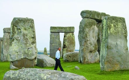 United States President Barack Obama takes an unscheduled stroll through prehistoric Stonehenge, in Wiltshire, England, in September. Photos: AFP; Corbis; Morukuru Ocean House – South Africa