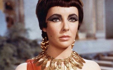 Elizabeth Taylor pictured in a scene from one of her most famous films, ‘Cleopatra’.