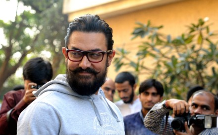 Bollywood actor Aamir Khan poses during the trailer launch for Secret Superstar. Photo: AFP
