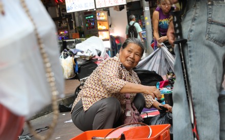 Hung, 66, plies her trade in Sham Shui Po, a popular ground for ‘street stall grannies’. Photo: K. Y. Cheng