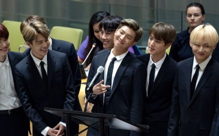 Members of the Korean K-Pop group BTS. Photo: AP