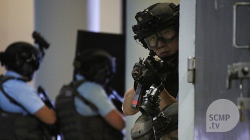 Elite Hong Kong police units conduct anti-terror drill ahead of China leaders visit