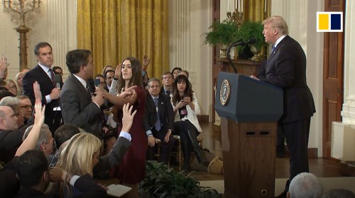 Trump clashes with media at chaotic midterms press conference