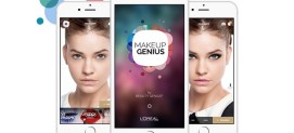 Swipe through different looks with the augmented reality Makeup Genius app from L’Oreal.