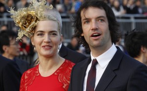 Kate Winslet arrives with her boyfriend Ned Rocknroll. Photo: AP