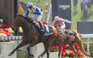 Lord Kanaloa, winning the Longines Hong Kong Sprint for Yasunari  Iwata, will hopefully clash with Moonlight Cloud at Sha Tin in December. Photo: Kenneth Chan