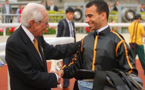 Owner Cornel Li (left) declared Able Friend to be "Hong Kong's horse" after his Champions Mile rout. Photo: Kenneth Chan