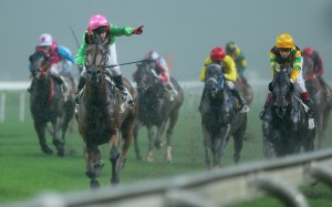 Good Luck Boy wins in a thunderstorm at Sha Tin on Sunday. Photo: Kenneth Chan