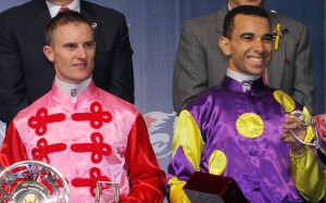 Zac Purton and Joao Moreira were caught up in their own version of the Tom Hanks movie The Terminal after they missed Sunday's Sha Tin meeting when their flight from Sydney was diverted to Taipei's Taoyuan Airport. Photo: Kenneth Chan