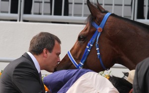 Trainer Caspar Fownes has paid tribute to his warhorse Lucky Nine, who was retired from racing on Tuesday. Photo: Kenneth Chan