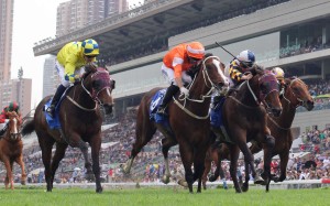 Blazing Speed makes it two Champions & Chater Cup wins in three seasons with his narrow success. Photo: Kenneth Chan