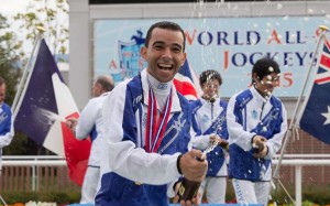 Joao Moreira celebrates winning the All-Star Jockeys in Japan last year. Photos: Japan Racing Association