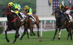 Joao Moreira and Nothingilikemore cruise away from their rivals at Sha Tin on Sunday. Photos: Kenneth Chan