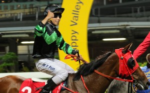 Matthew Poon after bringing up his four-timer on Thursday night. Photos: Kenneth Chan.