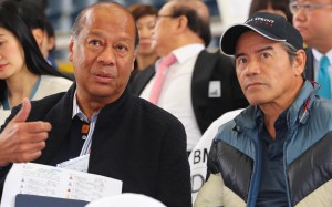 Pakistan Star’s owner, Kerm Din, and trainer Tony Cruz. Photo: Kenneth Chan