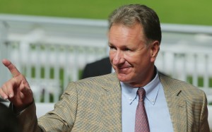 Trainer Tony Millard celebrates a double at Sha Tin on Saturday. Photo: Kenneth Chan